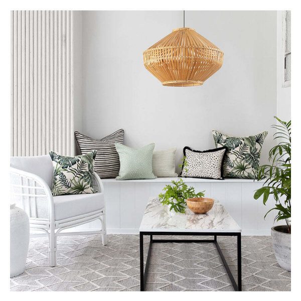 Cushion Cover-Coastal Fringe Black-Lunar – 35×50 cm