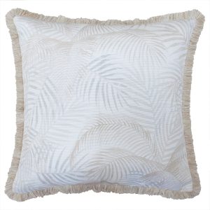 Cushion Cover-Coastal Fringe Natural-Seminyak Biscuit – 60×60 cm