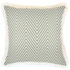 Cushion Cover-Coastal Fringe Natural-Zig Zag Sage – 45×45 cm