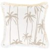 Cushion Cover-Coastal Fringe-Tall-Palms-Beige – 45×45 cm