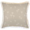 Cushion Cover-Coastal Fringe Natural-Palm Cove Beige – 60×60 cm