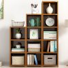 Solid Bamboo Corner Storage Organizer Plan Stand Book Shelf 5/6/7 Tier