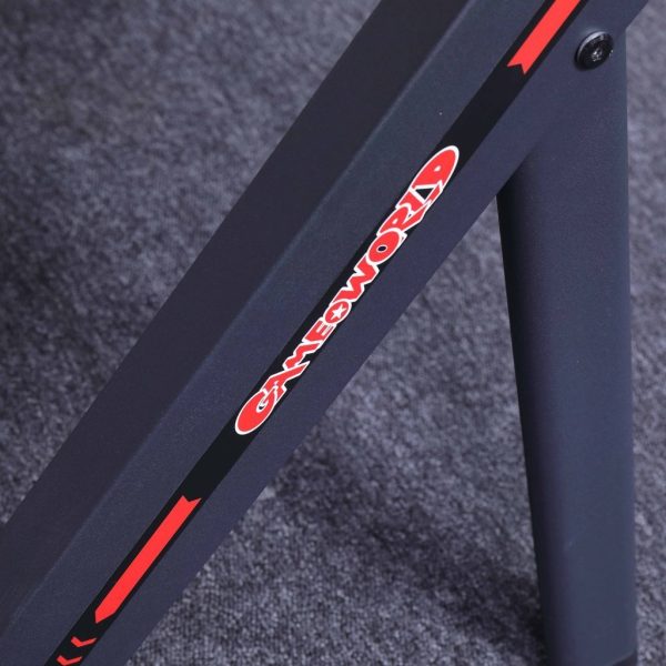 140cm RGB Gaming Desk Home Office Carbon Fiber Led Lights Game Racer Computer PC Table Y-Shaped Black