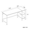 Computer Table Desk Book Storage Student Study Home Office Workstation Vintage Oak Finish