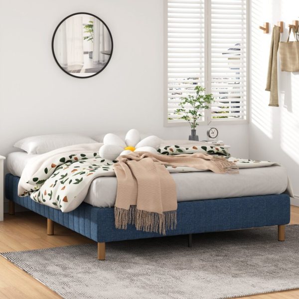 Metal Bed Frame Mattress Foundation – SINGLE, Blue