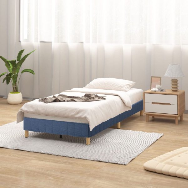 Metal Bed Frame Mattress Foundation – SINGLE, Blue
