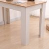 Dining Table Rectangular Wooden 120M – Wood and White