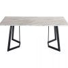 Rectangular Marble-Effect Table