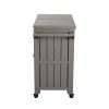 Garden Bar Serving Cart with Cooler (Taupe)