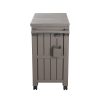 Garden Bar Serving Cart with Cooler (Taupe)