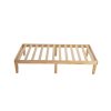 Single Size Warm Wooden Natural Bed Base Frame – Single