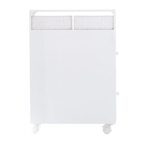 Removable Bathroom Side Cabinet Toilet Caddy with Storage Drawers- White