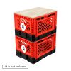 25L Smart Foldable Stackable Crate Tool Collapsible Storage Box – Red