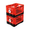 25L Smart Foldable Stackable Crate Tool Collapsible Storage Box – Red