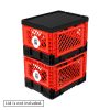 25L Smart Foldable Stackable Crate Tool Collapsible Storage Box – Red