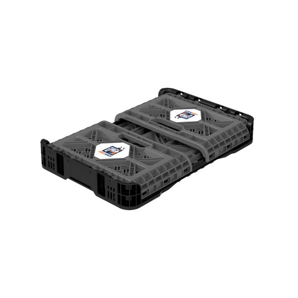 48L Smart Foldable Stackable Crate Tool Collapsible Storage Box – Charcoal