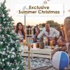 Home Ready 210cm 1290 tips Green Snowy Christmas Tree Xmas – 5ft, Pine Cones + Bauble Balls