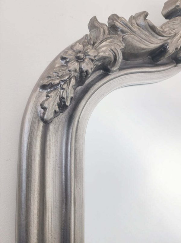 LUX Arch French Provincial Ornate Mirror – Antique Silver