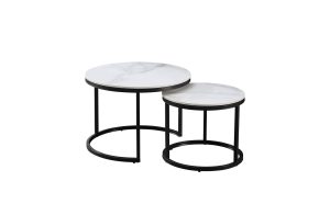Nesting style Coffee Table – 60cm/40 cm, White and Black