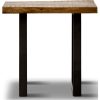 Orangevale Side Sofa End Table 60cm Live Edge Mango Wood Unique Furniture – Natural