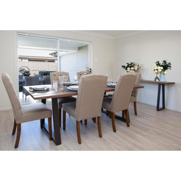 Begonia Dining Table 220cm Live Edge Solid Mango Wood Unique Furniture – Natural