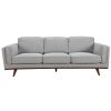 Dodworth Sofa Fabric Uplholstered Lounge Couch – Grey – 2 + 3 Seater