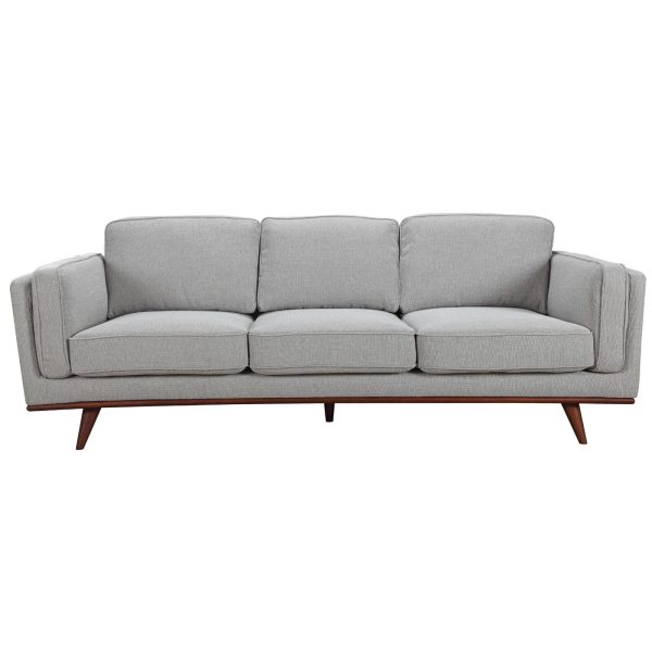 Dodworth Sofa Fabric Uplholstered Lounge Couch – Grey – 2 + 3 Seater