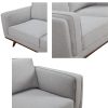 Dodworth Sofa Fabric Uplholstered Lounge Couch – Grey – 2 + 3 Seater