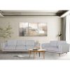 Dodworth Sofa Fabric Uplholstered Lounge Couch – Grey – 2 + 3 Seater