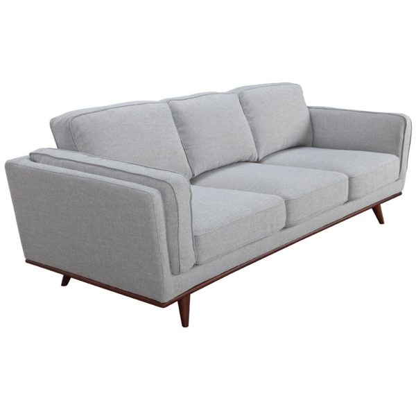 Dodworth Sofa Fabric Uplholstered Lounge Couch – Grey – 2 + 3 Seater