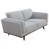 Dodworth Sofa Fabric Uplholstered Lounge Couch – Grey – 2 + 3 Seater
