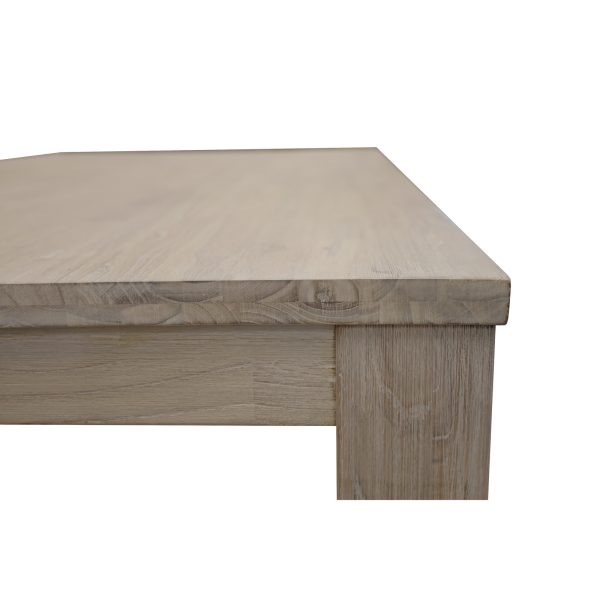 Dining Table Solid Mt Ash Wood Home Dinner Furniture – White – 225x100x76 cm