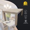 Dining Table Solid Mt Ash Wood Home Dinner Furniture – White – 225x100x76 cm
