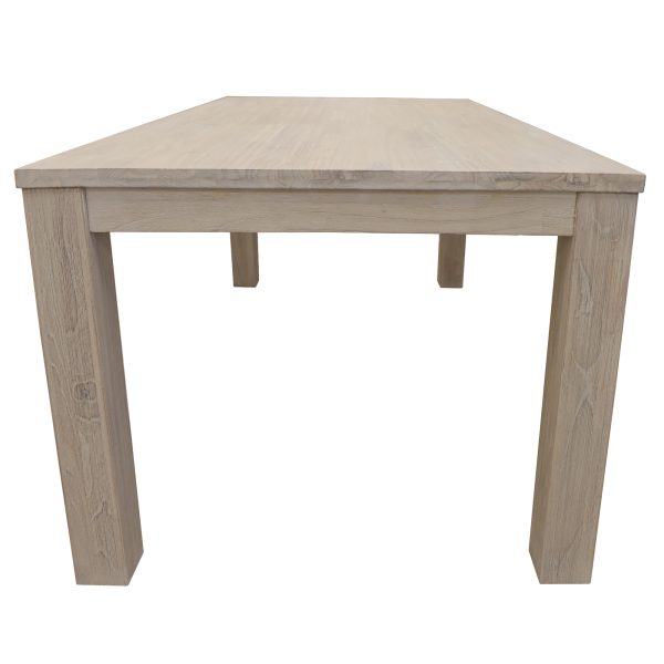 Dining Table Solid Mt Ash Wood Home Dinner Furniture – White – 225x100x76 cm