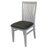 PU Seat Dining Chair Set of 2 Solid Ash Wood Dining Furniture – White