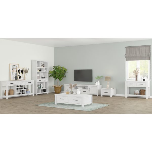 House Lamp Table 60cm Coffee Side Laptop Desk Bedside Sofa End – White
