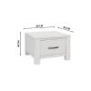 House Lamp Table 60cm Coffee Side Laptop Desk Bedside Sofa End – White