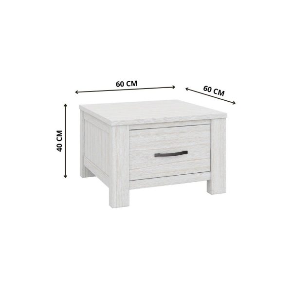 House Lamp Table 60cm Coffee Side Laptop Desk Bedside Sofa End – White