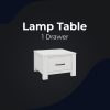 House Lamp Table 60cm Coffee Side Laptop Desk Bedside Sofa End – White