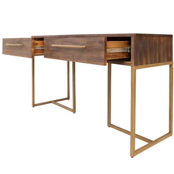 Tuberose Console Hallway Entry Table 120cm Solid Acacia Timber Wood – Brown