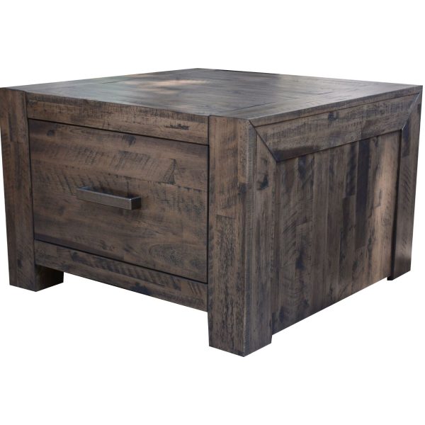 Granbury Lamp Sofa Table 60cm 1 Drawer Solid Acacia Timber Wood – Stone Grey