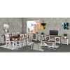 Erica Console Hallway Entry Table 130cm Solid Acacia Timber Wood Brown White