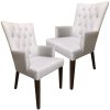 Florence  Carver Fabric Dining Chair French Provincial Solid Timber Wood – 2