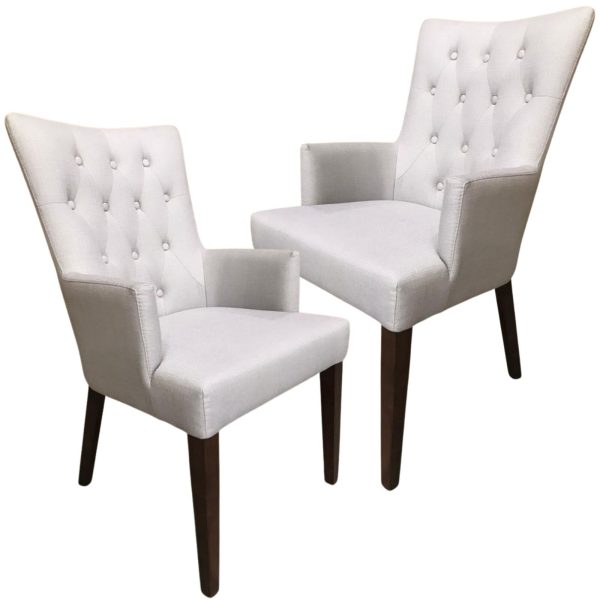 Florence  Carver Fabric Dining Chair French Provincial Solid Timber Wood – 2