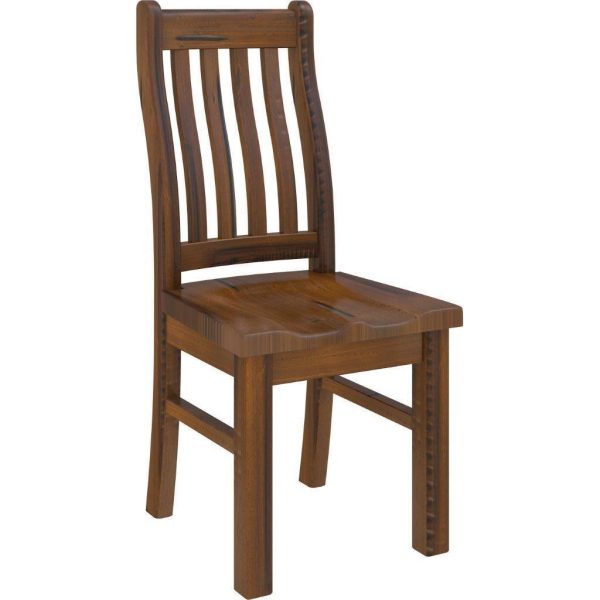 Dining Chair Set of 2 Solid Pine Wood Home Dinner Furniture – Dark Brown