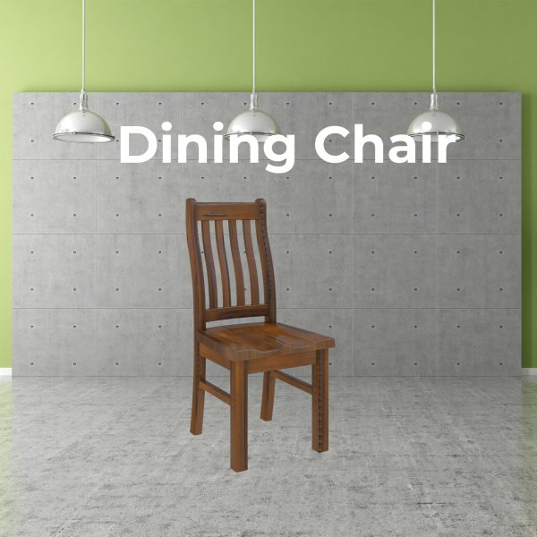Dining Chair Set of 2 Solid Pine Wood Home Dinner Furniture – Dark Brown