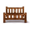 Angus 4pc Queen Bed Frame Suite Bedside Tallboy Furniture Package – Dark Brown