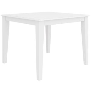 Daisy Dining Table Solid Acacia Timber Wood Hampton Furniture – White – 100x100x77 cm