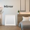 Dresser Mirror Vanity Dressing Table Acacia Wood Timber Frame – White