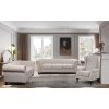 Bridgewater Sofa Fabric Uplholstered Chesterfield Lounge Couch – Beige, 3 Seater